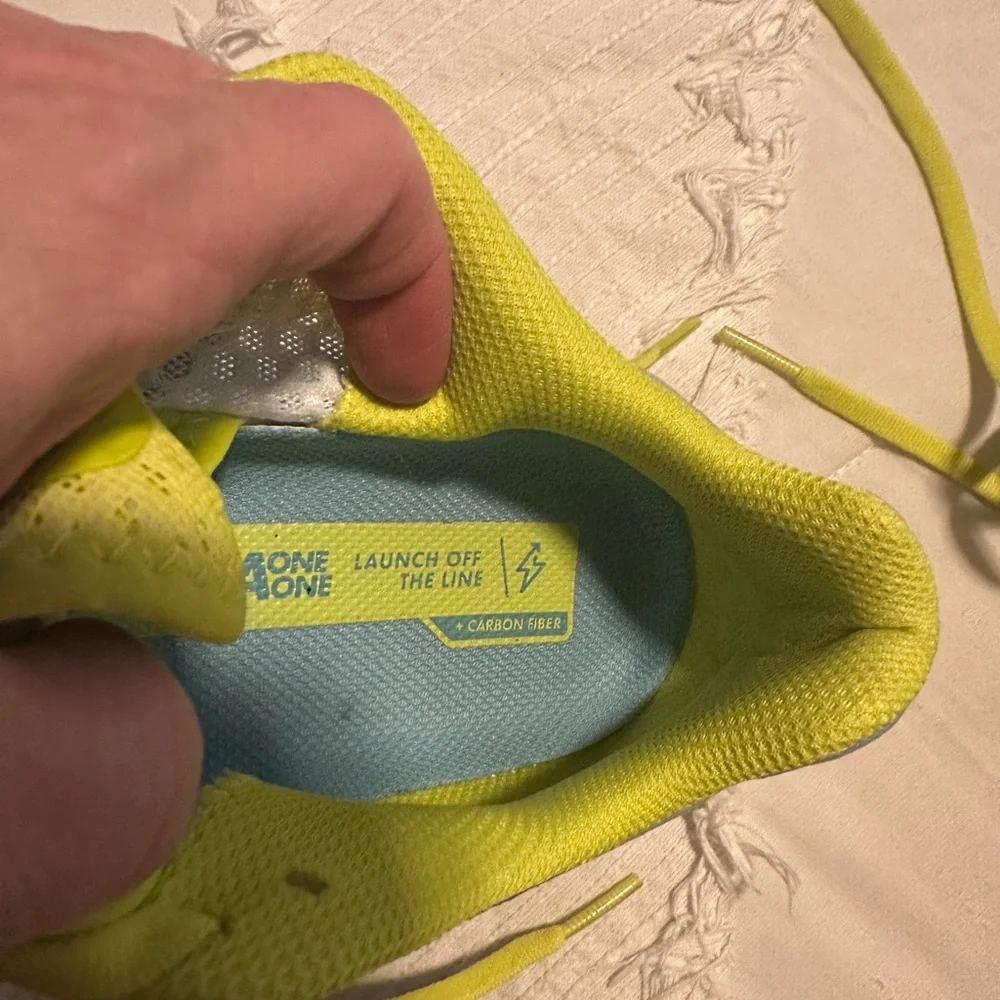 Hoka Neon Yellow Athletic Shoes - Picture 4 of 9
